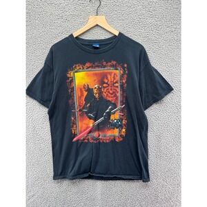 Vintage Star Wars Darth Maul Shirt Mens Large Black